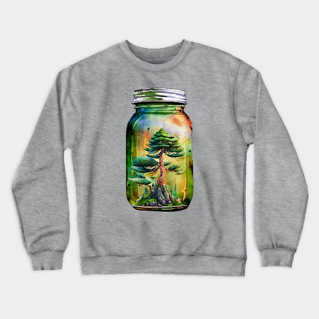 Whimsical Tree in Jar Crewneck Sweatshirt by ginkelmier@gmail.com